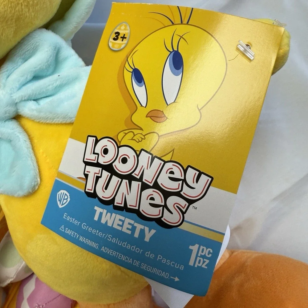Gemmy 2025 Tweety Bird Easter Greeter Stand Alone Rabbit Ears‎ Basket Of Eggs